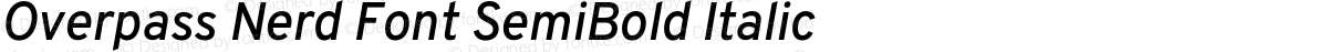 Overpass Nerd Font SemiBold Italic