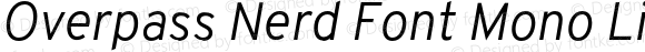 Overpass Nerd Font Mono Light Italic