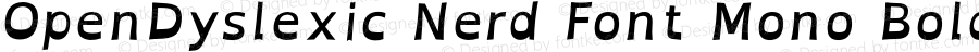 OpenDyslexic Nerd Font Mono Bold Italic