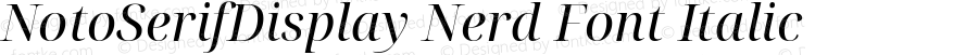 Noto Serif Display Italic Nerd Font Complete