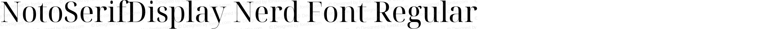 NotoSerifDisplay Nerd Font Regular