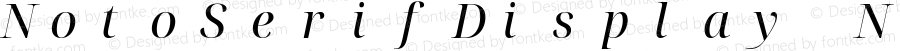 NotoSerifDisplay NF Italic