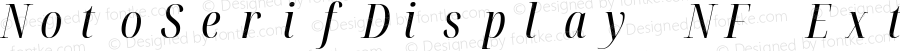 Noto Serif Display ExtraCondensed Italic Nerd Font Complete Mono Windows Compatible