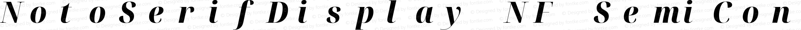 NotoSerifDisplay NF SemiCondensed ExtraBold Italic