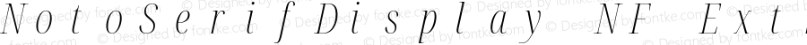 Noto Serif Display ExtraCondensed ExtraLight Italic Nerd Font Complete Mono Windows Compatible