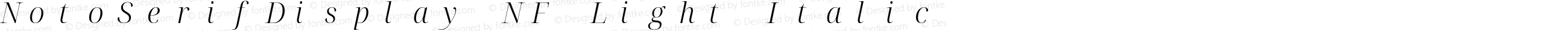 NotoSerifDisplay NF Light Italic