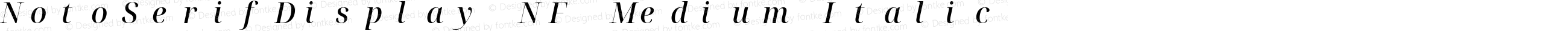 NotoSerifDisplay NF Medium Italic