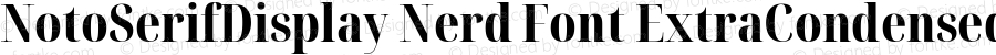 Noto Serif Display ExtraCondensed ExtraBold Nerd Font Complete