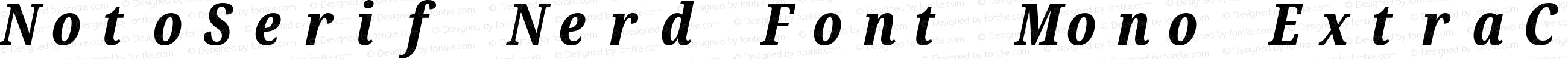 NotoSerif Nerd Font Mono ExtraCondensed ExtraBold Italic