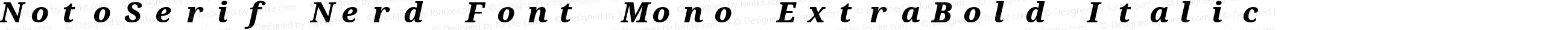 NotoSerif Nerd Font Mono ExtraBold Italic