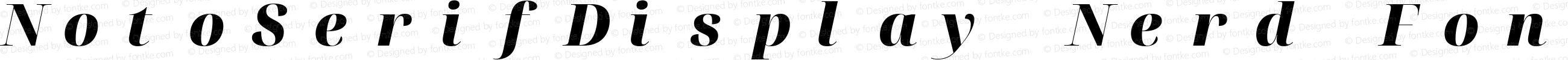 NotoSerifDisplay Nerd Font Mono Black Italic