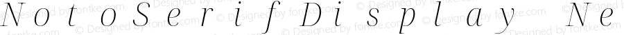 NotoSerifDisplay Nerd Font Mono ExtraLight Italic