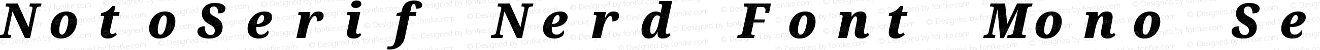 NotoSerif Nerd Font Mono SemiCondensed Black Italic