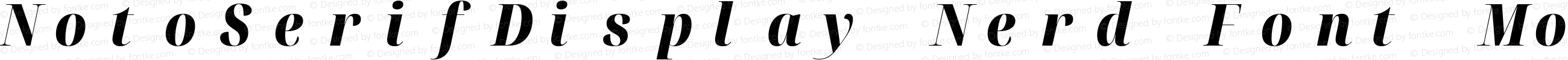 Noto Serif Display Condensed Black Italic Nerd Font Complete Mono