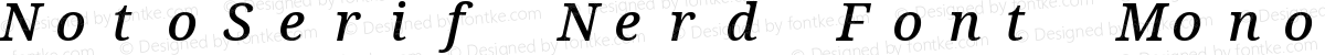 NotoSerif Nerd Font Mono Medium Italic