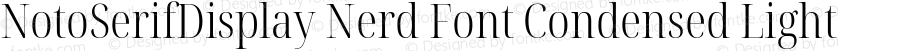 Noto Serif Display Condensed Light Nerd Font Complete