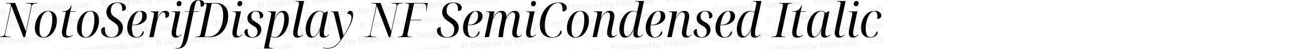 NotoSerifDisplay NF SemiCondensed Italic