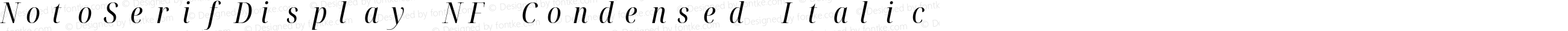 NotoSerifDisplay NF Condensed Italic