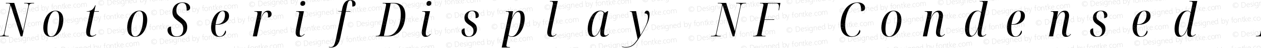 NotoSerifDisplay NF Condensed Italic