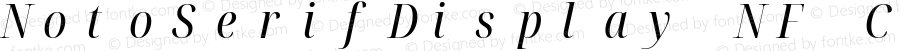 NotoSerifDisplay NF Condensed Italic