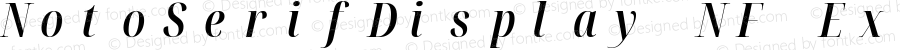 Noto Serif Display ExtraCondensed SemiBold Italic Nerd Font Complete Mono Windows Compatible