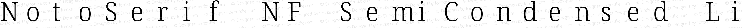 Noto Serif SemiCondensed Light Nerd Font Complete Mono Windows Compatible