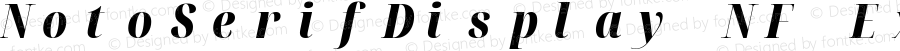 Noto Serif Display ExtraCondensed Black Italic Nerd Font Complete Mono Windows Compatible