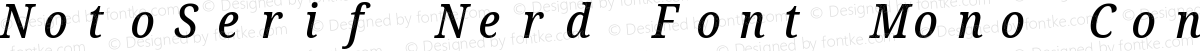 NotoSerif Nerd Font Mono Condensed Medium Italic
