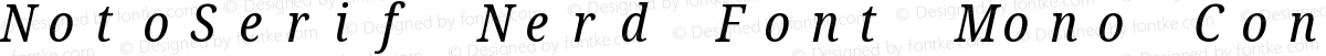 NotoSerif Nerd Font Mono Condensed Italic