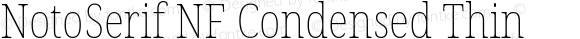 NotoSerif NF Condensed Thin