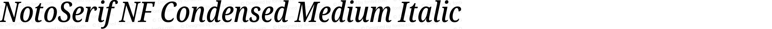 NotoSerif NF Condensed Medium Italic