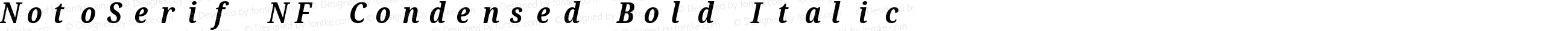 NotoSerif NF Condensed Bold Italic