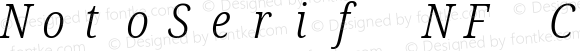 NotoSerif NF Condensed Light Italic