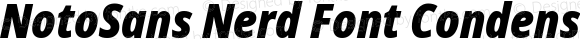 Noto Sans Condensed Black Italic Nerd Font Complete