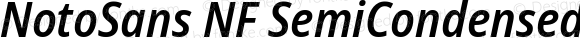 Noto Sans SemiCondensed SemiBold Italic Nerd Font Complete Windows Compatible