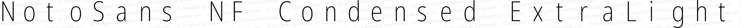 Noto Sans Condensed ExtraLight Nerd Font Complete Mono Windows Compatible