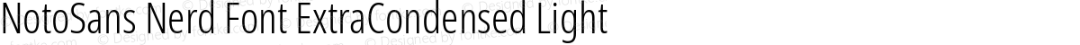 NotoSans Nerd Font ExtraCondensed Light