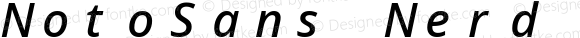 NotoSans Nerd Font Mono Medium Italic