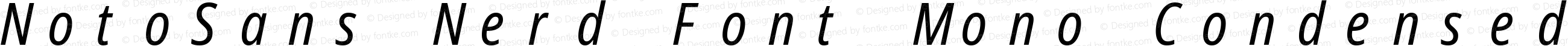 NotoSans Nerd Font Mono Condensed Italic