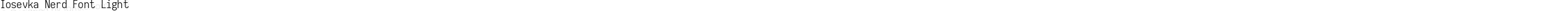 Iosevka Nerd Font Light