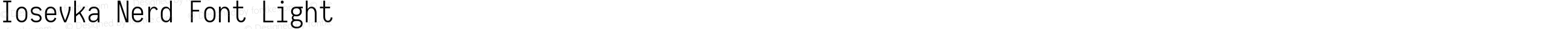 Iosevka Nerd Font Light
