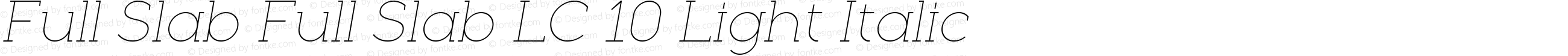 Full Slab Full Slab LC 10 Light Italic