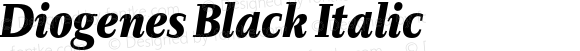 Diogenes Black Italic