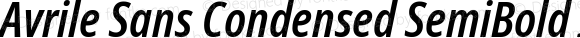 Avrile Sans Condensed SemiBold Italic