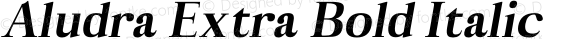 Aludra Extra Bold Italic