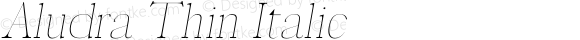 Aludra Thin Italic