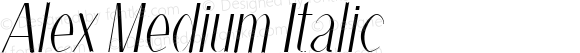 Alex Medium Italic