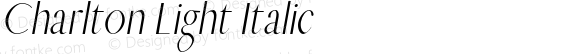 Charlton Light Italic