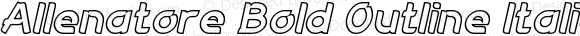 Allenatore Bold Outline Italic