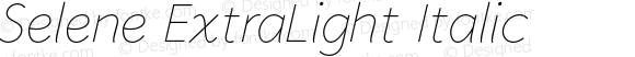 Selene-ExtraLightItalic